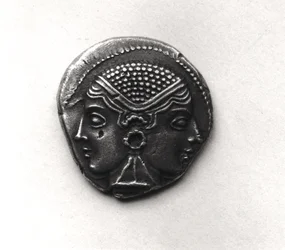 Coin from Lampsacus with a Janiform head